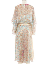 The Silk Farm Floral Print Silk Chiffon Dress Dress arcadeshops.com