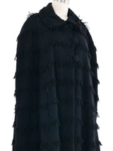 Yves Saint Laurent Fringe Cape Coat Outerwear arcadeshops.com