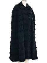 Yves Saint Laurent Fringe Cape Coat Outerwear arcadeshops.com
