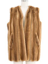 1960s Honey Mink Vest Jacket arcadeshops.com