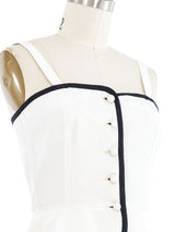 Yves Saint Laurent Ivory Peplum Bustier Top Top arcadeshops.com