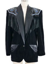 Claude Montana Fringed Western Suede Jacket Jacket arcadeshops.com
