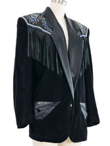 Claude Montana Fringed Western Suede Jacket Jacket arcadeshops.com
