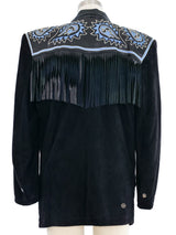 Claude Montana Fringed Western Suede Jacket Jacket arcadeshops.com