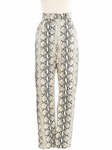 Perry Ellis Snake Print Leather Trousers Bottom arcadeshops.com