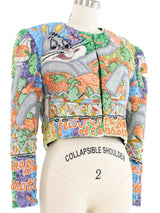 1992 Jeanette Kastenberg Bugs Bunny Beaded Jacket Jacket arcadeshops.com