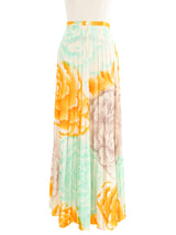 1970s Printed Jersey Pleated Skirt Bottom arcadeshops.com