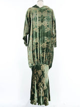 Patricia Lester Painted Velvet Drop Waist Gown Dress arcadeshops.com