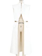 2015 Alexander McQueen Embroidered Ivory Quilted Tunic Jacket arcadeshops.com