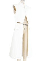 2015 Alexander McQueen Embroidered Ivory Quilted Tunic Jacket arcadeshops.com