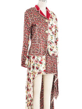 Jean Paul Gaultier Patchwork Floral Skirt Ensemble Suit arcadeshops.com
