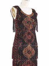 Issey Miyake Pleats Please Fringe Print Mini Dress Dress arcadeshops.com