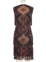 Issey Miyake Pleats Please Fringe Print Mini Dress Dress arcadeshops.com