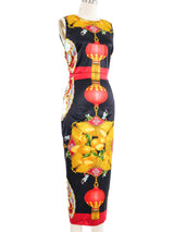1998 Dolce & Gabbana Chinese Lantern Print Satin Dress Dress arcadeshops.com