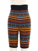 Junior Gaultier Striped Intarsia Knit Shorts Bottom arcadeshops.com