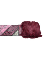 Prada Multicolor Fur and Patchwork Belt Accessory arcadeshops.com