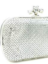 2009 Bottega Veneta Sterling Siver Metal Knot Clutch Accessory arcadeshops.com