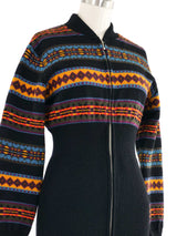 Junior Gaultier Striped Intarsia Knit Mini Dress Dress arcadeshops.com