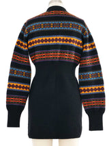 Junior Gaultier Striped Intarsia Knit Mini Dress Dress arcadeshops.com