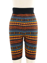 Junior Gaultier Striped Intarsia Knit Shorts Bottom arcadeshops.com