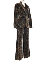 Patty Woodard Printed Velvet Pant Suit Suit arcadeshops.com