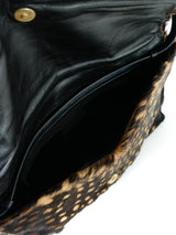 1970s Halston Spotted Fur Shoulder Bag Accessory arcadeshops.com