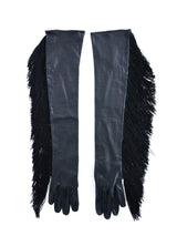 Gianni Versace Fringe Leather Opera Gloves Accessory arcadeshops.com