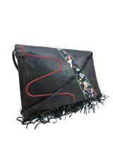 1980s Koos Van Den Akker Mixed Leather Oversized Clutch Accessory arcadeshops.com