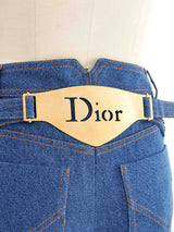 2002 Christian Dior Bead Embellished Flare Jeans Bottom arcadeshops.com