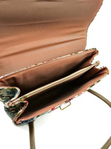 White Floral Tapestry Handbag Accessory arcadeshops.com