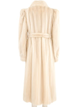 White Mink Belted Coat Outerwear arcadeshops.com