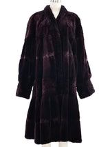 Giuliana Teso Sheared Beaver Fur Swing Coat Outerwear arcadeshops.com