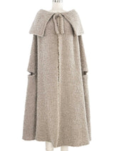 2001 Yeohlee Gray Oversized Boucle Cape Outerwear arcadeshops.com