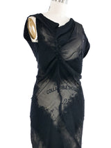 2009 Yeohlee Black Felted Silk Structural Midi Dress Dress arcadeshops.com
