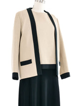 Norman Norell Pleated Wool Dress Ensemble Suit arcadeshops.com