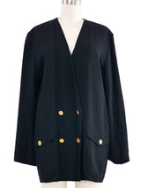 1989 Chanel Black Double Breasted Jacket