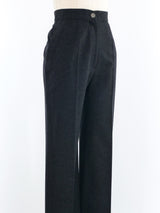 1999 Chanel Graphite Wool Trousers Bottom arcadeshops.com