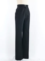 1999 Chanel Graphite Wool Trousers Bottom arcadeshops.com