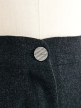 1999 Chanel Graphite Wool Trousers Bottom arcadeshops.com