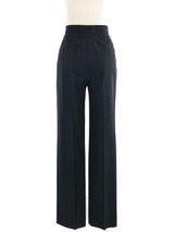 1999 Chanel Graphite Wool Trousers Bottom arcadeshops.com