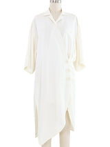 Yohji Yamamoto Ivory Wrap Tunic Top arcadeshops.com