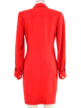 Escada Red Wool Coat Dress Dress arcadeshops.com