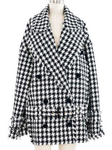 Balmain Tweed Houndstooth Coat Outerwear arcadeshops.com