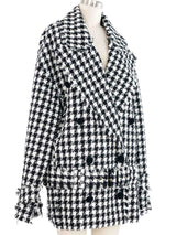 Balmain Tweed Houndstooth Coat Outerwear arcadeshops.com