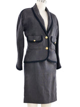 Chanel Braided Trim Skirt Suit Suit arcadeshops.com