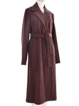 2001 Yeohlee Brown and Red Checkered Duster Outerwear arcadeshops.com