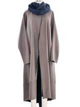 2007 Yeohlee Taupe and Navy Wool Coat Outerwear arcadeshops.com