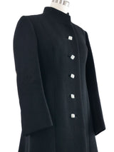 Pauline Trigere Crystal Button Overcoat Outerwear arcadeshops.com