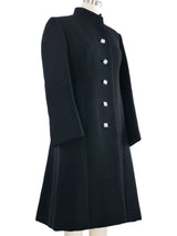 Pauline Trigere Crystal Button Overcoat Outerwear arcadeshops.com