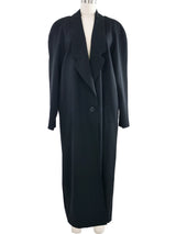 Black Wool Maxi Coat Outerwear arcadeshops.com
